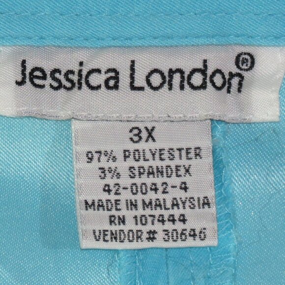 Jessica London Long Sleeve Button Up Blue Suede Style Top/Jacket Size 3X (C750) - Picture 6 of 6